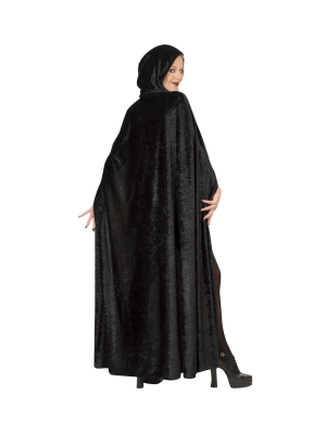 Capa Negra Capucha y Terciopelo - Capas