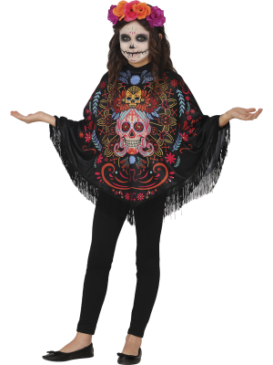 còpia de Disfraz De Poncho Catrina Mexicana