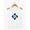 Camiseta Lauburu Azul Tirantes Blanca Hombre - Trajes Regionales - Camisas y Camisetas Regionales Hombre