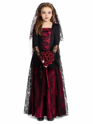 Disfraz de Novia Vampiresa para Niña - Disfraces Halloween Vampiros - Disfraces de Vampiresas y Goticas para Niñas
