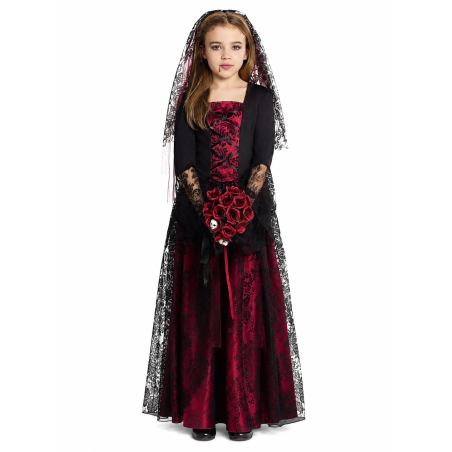 Disfraz de Novia Vampiresa para Niña - Disfraces Halloween Vampiros - Disfraces de Vampiresas y Goticas para Niñas