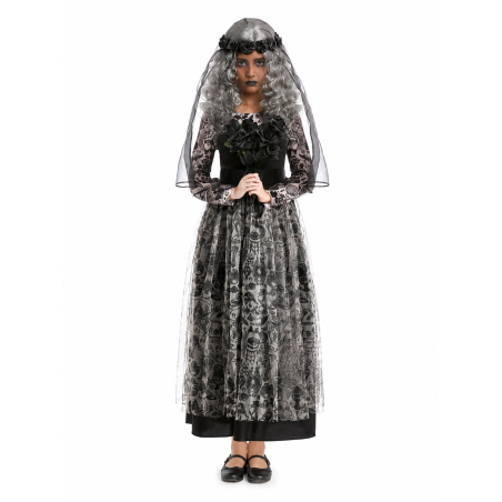 Disfraz De Novia Cadaver Gotica Infantil - Disfraces de Zombies para Niñas