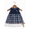 Vestido Arrantzale Bebe Tirantes Cuadros Mahón Lacito - Trajes Tradicionales Vascos - Conjuntos Bebe Niña