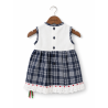 Vestido Arrantzale Tirantes Bebe Cuadros detalle Lauburu - Trajes Tradicionales Vascos - Conjuntos Bebe Niña