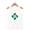 Camiseta Lauburu Verde Tirantes Blanca Hombre - Trajes Regionales - Camisas y Camisetas Regionales Hombre