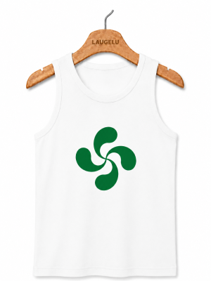 còpia de còpia de còpia de Camiseta Lauburu Circulo Cuadros Tirantes Blanca Infantil - Trajes Vascos