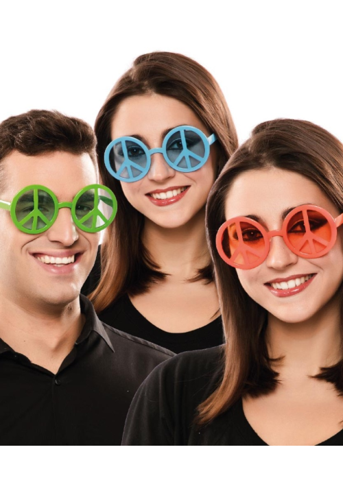 Gafas Hippie Con Simbolo (1 Unid.) - COMPLEMENTOS POR CATEGORIA