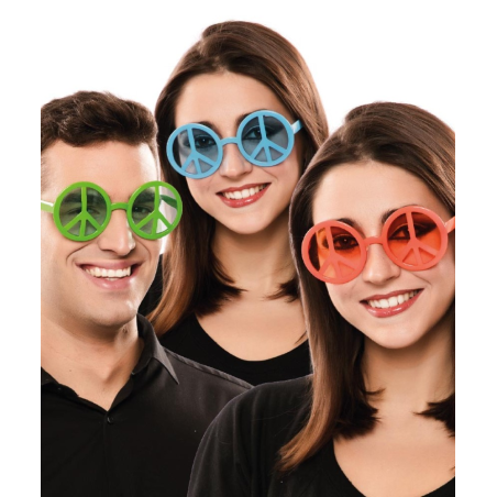 Gafas Hippie Con Simbolo (1 Unid.) - COMPLEMENTOS POR CATEGORIA