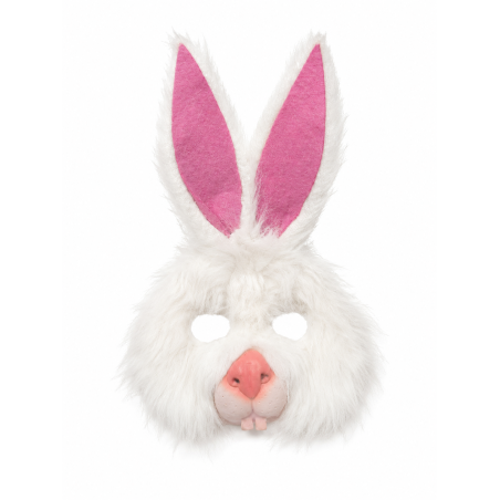 Mascara de Conejo con Pelo - Mascaras de Animales