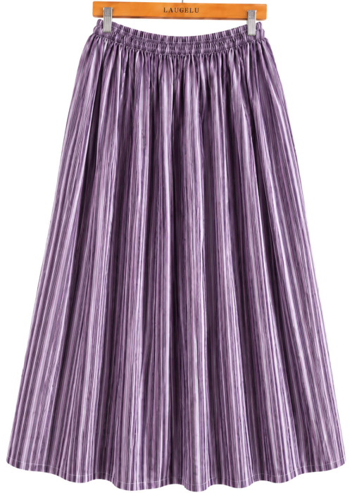 Falda Casera Rayas morada Para Mujer - Trajes Regionales vascos