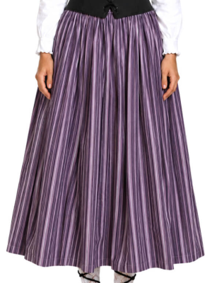 Falda Casera Rayas morada Para Mujer - Trajes Regionales vascos
