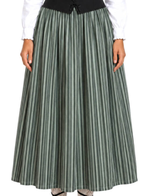 Falda Casera Rayas verde Para Mujer - Trajes Regionales vascos