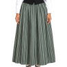 Falda Casera Rayas Verde Para Mujer - Trajes Regionales - Faldas Regionales, Enaguas y Pololos