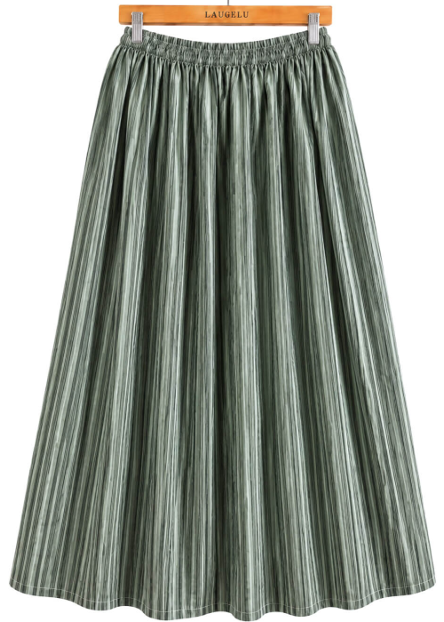 Falda Casera Rayas verde Para Mujer - Trajes Regionales vascos