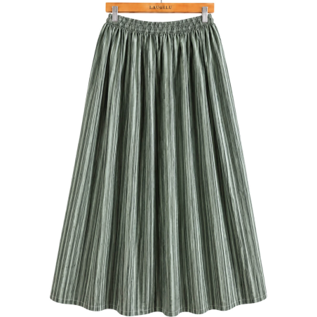 Falda Casera Rayas verde Para Mujer - Trajes Regionales vascos
