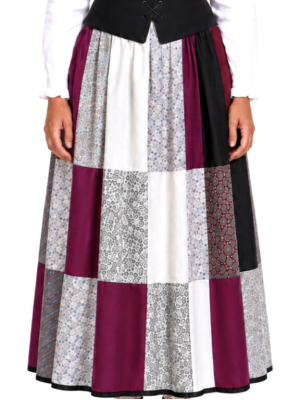 Falda aldeana Morada parches Mujer - Trajes Regionales vascos