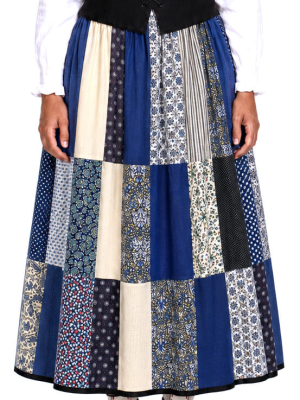 Falda aldeana azul parches Mujer - Trajes Regionales vascos