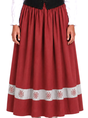 Falda aldeana Granate  Eguzkilore Mujer - Trajes regionales vascos
