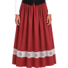 Falda Casera Granate Bies Gris Eguzkilore Para Mujer - Faldas Trajes Vascos Mujer