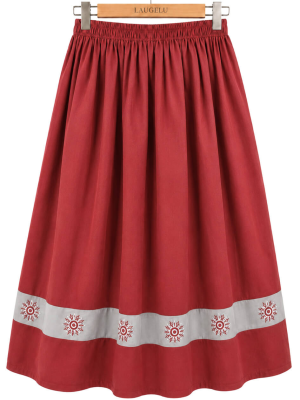 Falda aldeana Granate  Eguzkilore Mujer - Trajes regionales vascos