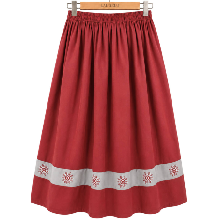 Falda aldeana Granate  Eguzkilore Mujer - Trajes regionales vascos