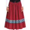 Falda Casera Granate Bies Trebol Azul Para Mujer - Trajes Regionales - Faldas Regionales, Enaguas y Pololos