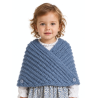 Toquilla Aldeana Bebe Azul Claro Boton - Trajes Regionales - Toquillas y Pañuelos regionales Bebe