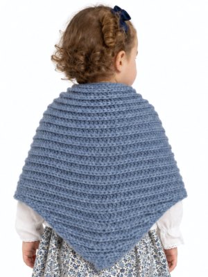 Toquilla Aldeana Bebe Azul Claro Boton - Trajes Regionales - Toquillas y Pañuelos regionales Bebe