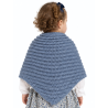 Toquilla Aldeana Bebe Azul Claro Boton - Trajes Regionales - Toquillas y Pañuelos regionales Bebe