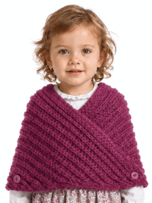 Toquilla Aldeana Bebe Berengena Boton - Trajes Regionales - Toquillas y Pañuelos regionales Bebe