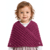 Toquilla Aldeana Bebe Berengena Boton - Trajes Regionales - Toquillas y Pañuelos regionales Bebe