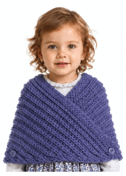 Toquilla Aldeana Bebe Azul Boton - Trajes Regionales - Toquillas y Pañuelos regionales Bebe