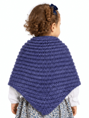 Toquilla Aldeana Bebe Azul Boton - Trajes Regionales - Toquillas y Pañuelos regionales Bebe