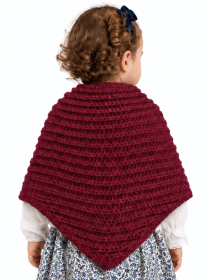 Toquilla Aldeana Bebe Granate Boton - Trajes Regionales - Toquillas y Pañuelos regionales Bebe