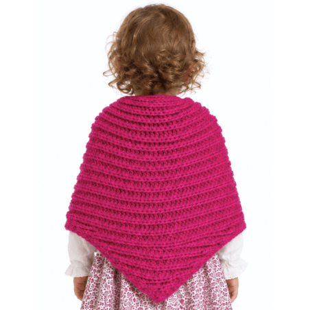 Toquilla Aldeana Bebe Rosa Fucsia Boton - Trajes Regionales - Toquillas y Pañuelos regionales Bebe