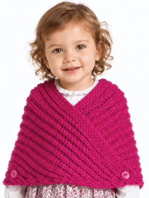 Toquilla Aldeana Bebe Rosa Fucsia Boton - Trajes Regionales - Toquillas y Pañuelos regionales Bebe