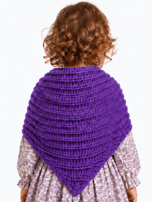 Toquilla Aldeana Bebe Morada Lila Boton - Trajes Regionales - Toquillas y Pañuelos regionales Bebe