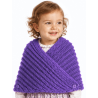 Toquilla Aldeana Bebe Morada Lila Boton - Trajes Regionales - Toquillas y Pañuelos regionales Bebe