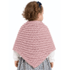 Toquilla Aldeana Bebe Rosa Salmon Boton - Trajes Regionales - Toquillas y Pañuelos regionales Bebe