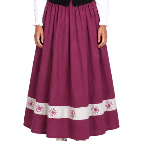 Falda Casera Granate Bies Eguzkilore Infantil