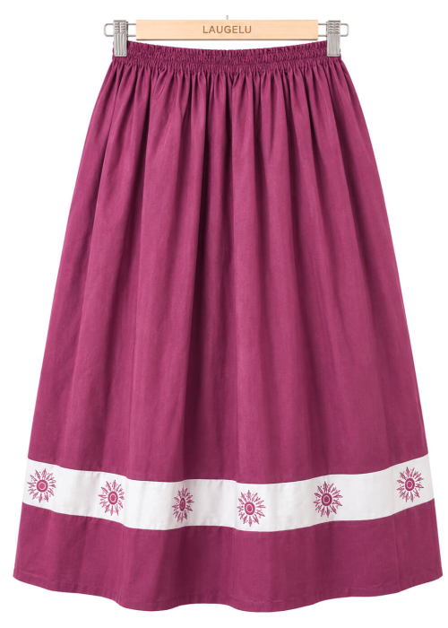 Falda Casera Granate Bies Eguzkilore Infantil
