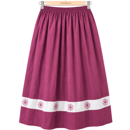 Falda Casera Granate Bies Eguzkilore Infantil