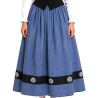 Faldilla Casolana Blau Biaix Vinculant Negre Eguzkilore