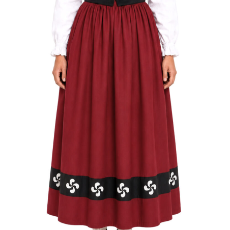 Falda Casera Granate Bies Eguzkilore Infantil