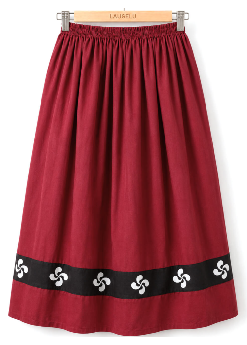 Falda Casera Granate Bies Eguzkilore Infantil