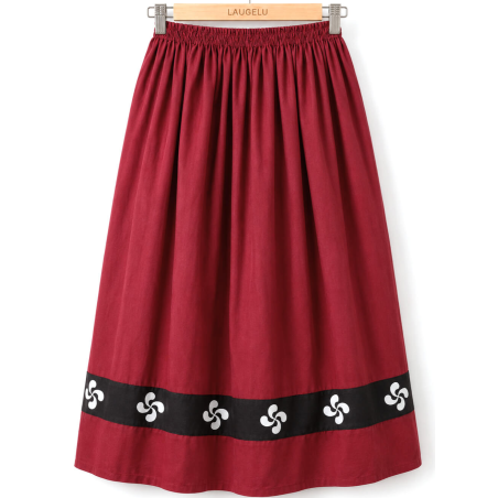 Falda Casera Granate Bies Eguzkilore Infantil