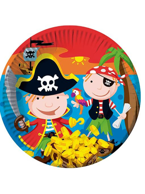 Comprar Platos de Pirata 18cm 6und - Fiestas de Cumpleaños de Piratas