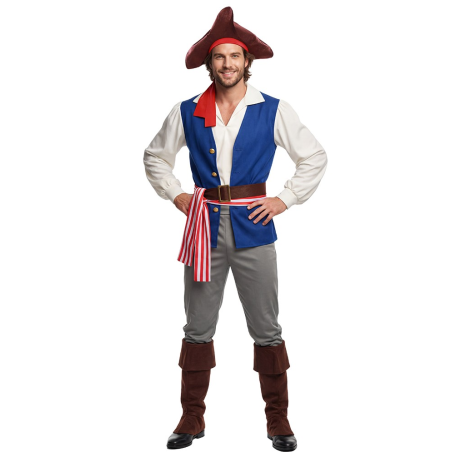 Disfraz De Pirata Del Caribe Azul - Disfraces Piratas y Corsarios