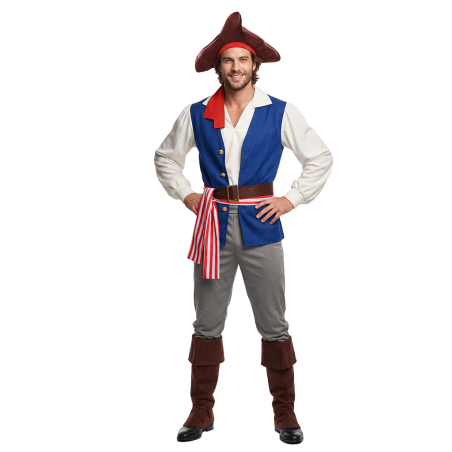 Disfraz De Pirata Del Caribe Azul - Disfraces Piratas y Corsarios