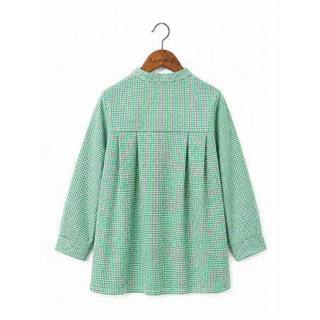 Blusón de Cuadros verde Infantil | Traje Regional Vasco